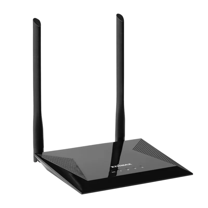 Edimax N300 bezvadu maršrutētājs Fast Ethernet vienas joslas (2,4 GHz) Melns
