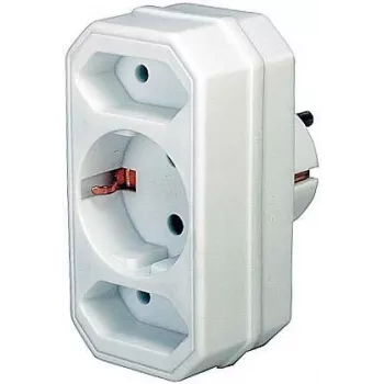Strāvas adapteris Brennenstuhl 1508050 ar 2 + 1 kontaktligzdām balts
