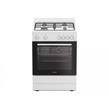INDESIT I6G5KCW Plīts ar gāzes virsmu un elektrisko cepeškrāsni, balta, 60 cm