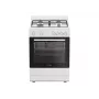 INDESIT I6G5KCW Plīts ar gāzes virsmu un elektrisko cepeškrāsni, balta, 60 cm