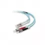 Optiskās šķiedras lēciena kabelis ROLINE 50/125µm LC/ST OM3 tirkīza 2 m