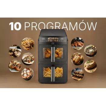 PROMIS FRP1560 Vertikālais divu grozu gaisa fritieris