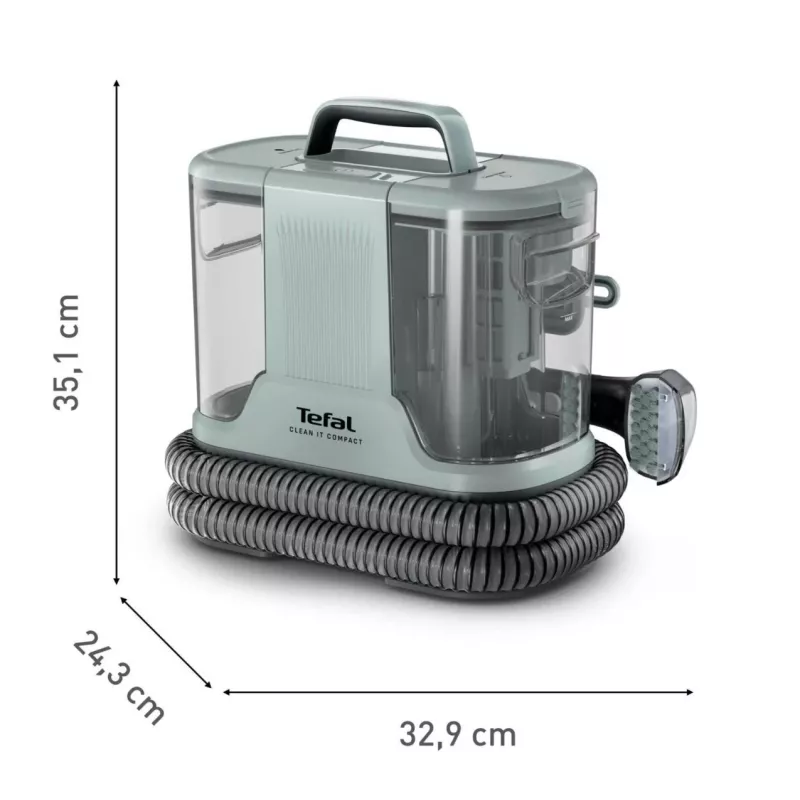 Portatīvais traipu tīrītājs Tefal Clean It Compact Pet IZ3020F0 — rokas mēbeļu un mājdzīvnieku traipu tīrītājs