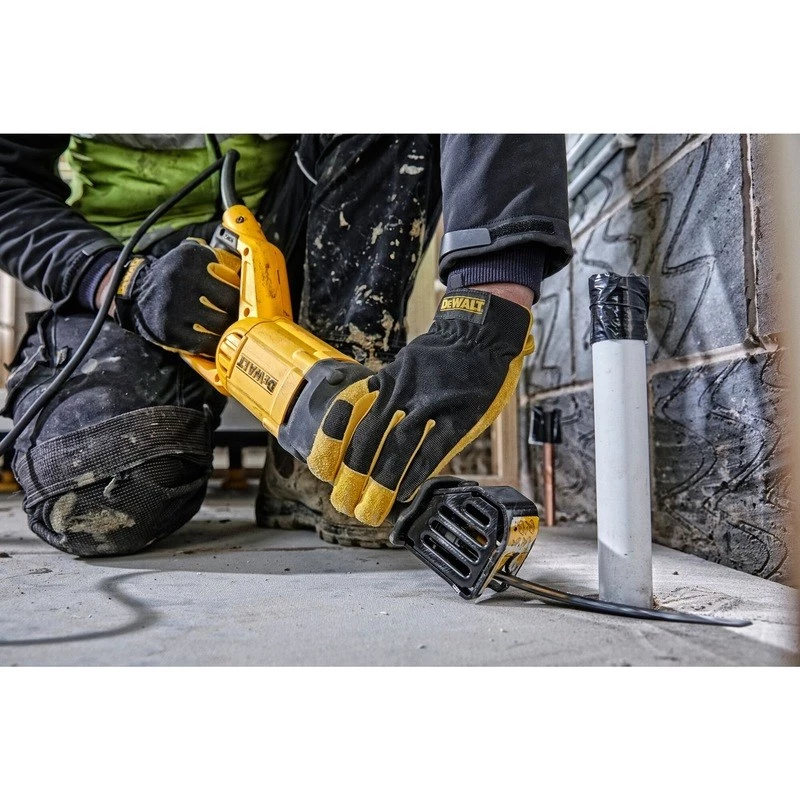 DeWALT DWE305PK-QS zobenzāģis, 1100 W, gājiens 29 mm, maks. 2800 gājieni/min, zāģēšanas dziļums koksnē 280 mm, 3,5 kg, melns/dzeltens