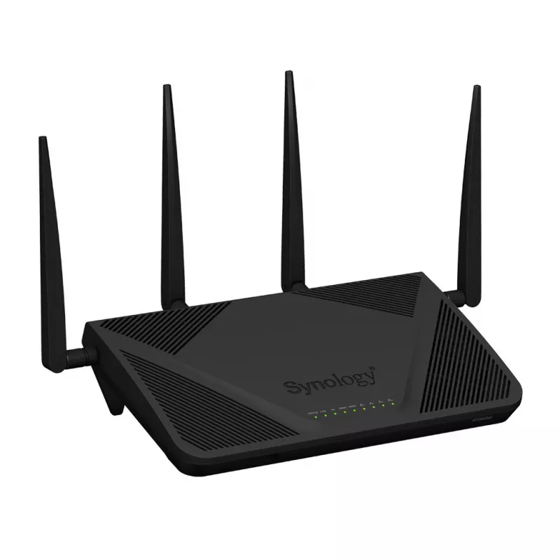 Synology RT2600AC bezvadu maršrutētājs Gigabit Ethernet divu joslu (2.4 GHz / 5 GHz) Melns