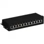 Wentronic Goobay CAT 6 Mini/galda sadales panelis, 12 porti, Melns - STP ekranēts (69307)