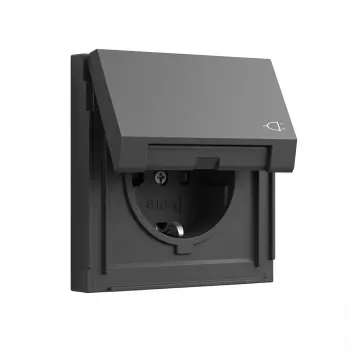 Gira Schuko kontaktligzda TX_44 Antracīts modelis 445467