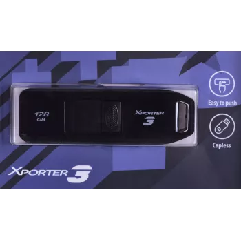 USB zibatmiņa PATRIOT Xporter 128 GB USB Type-A 3.2 Gen 1 (80 MB/s) slidnis melna
