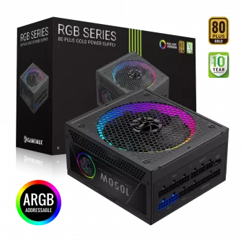 Gamemax barošanas bloks, 80 PLUS Gold, RGB 1050G, 1050 W
