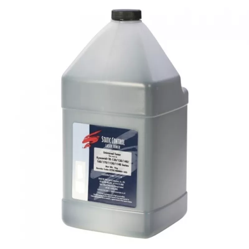 Static Control Toner Pulveris Kyocera kasetnēm TK-18/TK-130/TK-140/TK-160, 1kg, Melns