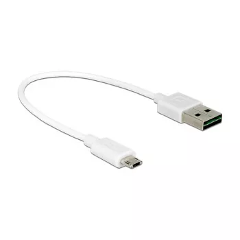 USB kabelis DeLOCK 84805 USB 2.0 0,2 m USB A Micro-USB B balts