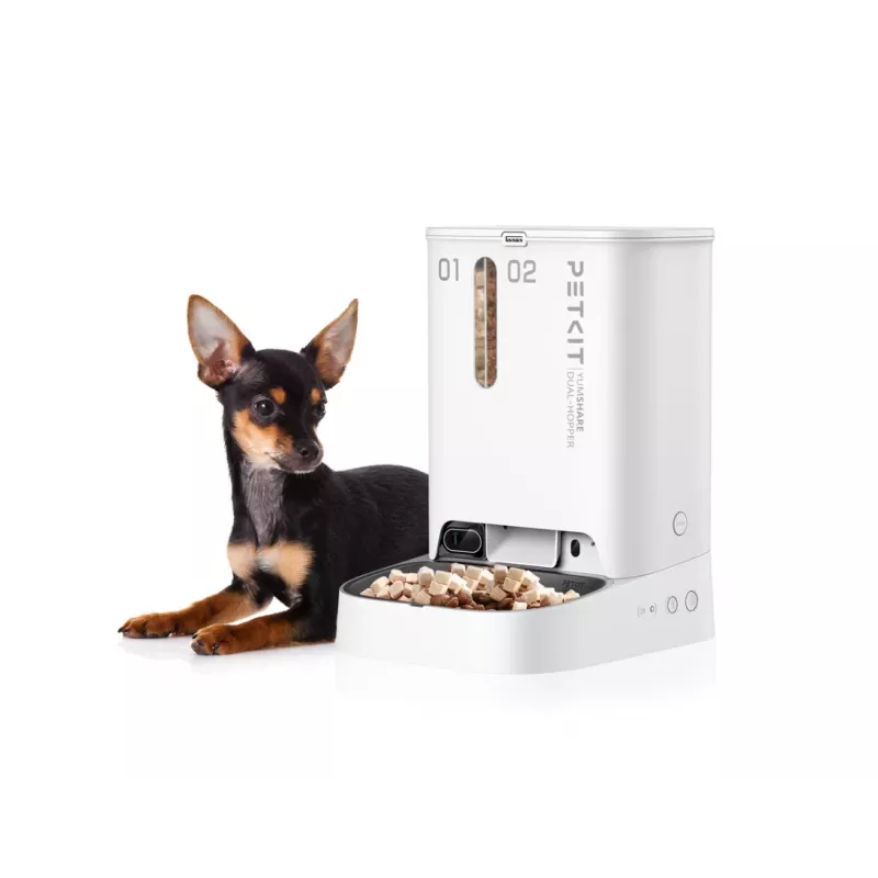 Automātiskais dubultais barotājs/dzirdinātājs PETKIT YUMSHARE P591 — ABS korpuss, balts, universāls suņiem un kaķiem