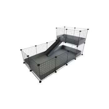 C&C moduļu būris 4x2 ar Loft 2x1 un pelēku uzbrauktuvi