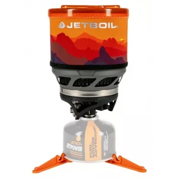 Portatīvā gāzes plīts Jetboil MiniMo – kompakta, viegla kempinga plīts ar integrētu fluxring degli un vārīšanās regulēšanu
