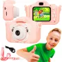 Bērnu digitālā kamera Extralink H28 SINGLE PINK — rozā/balta, vecumam no 3 gadiem