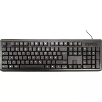 Inter-Tech AC KB-102DE Desktop USB MELNS 1000dpi 105 taustiņi Vadu
