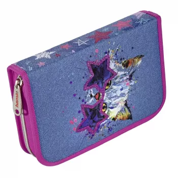 Hama Crazy Cat 00139125 piepildīts penālis, zils/rozā