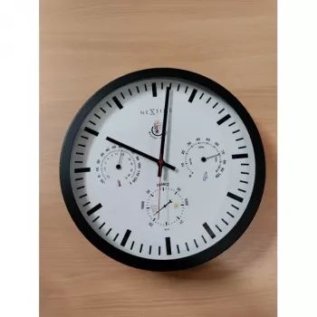 NeXtime klok 2635zw Laika stacija, Ø34 cm, sienas, melna