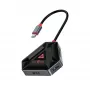 USB-C centrmezgls SBOX HEXAGON 6-in-1 ar HDMI un Ethernet, Type-C balts