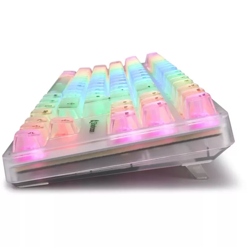 Crystal Shark, Gaming tastatūra balta, DE-izvietojums, KTT
