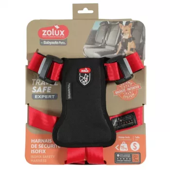 Suņa iejūgs ZOLUX TRAVEL SAFE S, S izmērs, sarkans