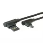 ROLINE USB 2.0 kabelis, leņķveida, Type A abpusējs - Micro B, ST/ST, melns, 0,8 m (11.02.8720)