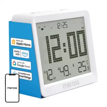 Meross MS130-EU viedais temperatūras un mitruma sensors — bezvadu vides monitors