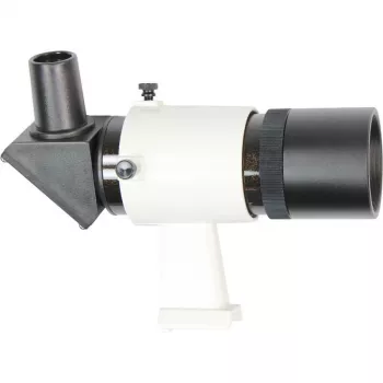 Skywatcher 9x50 meklētājs ar 90° leņķa okulāra pieslēgvietu (melns)
