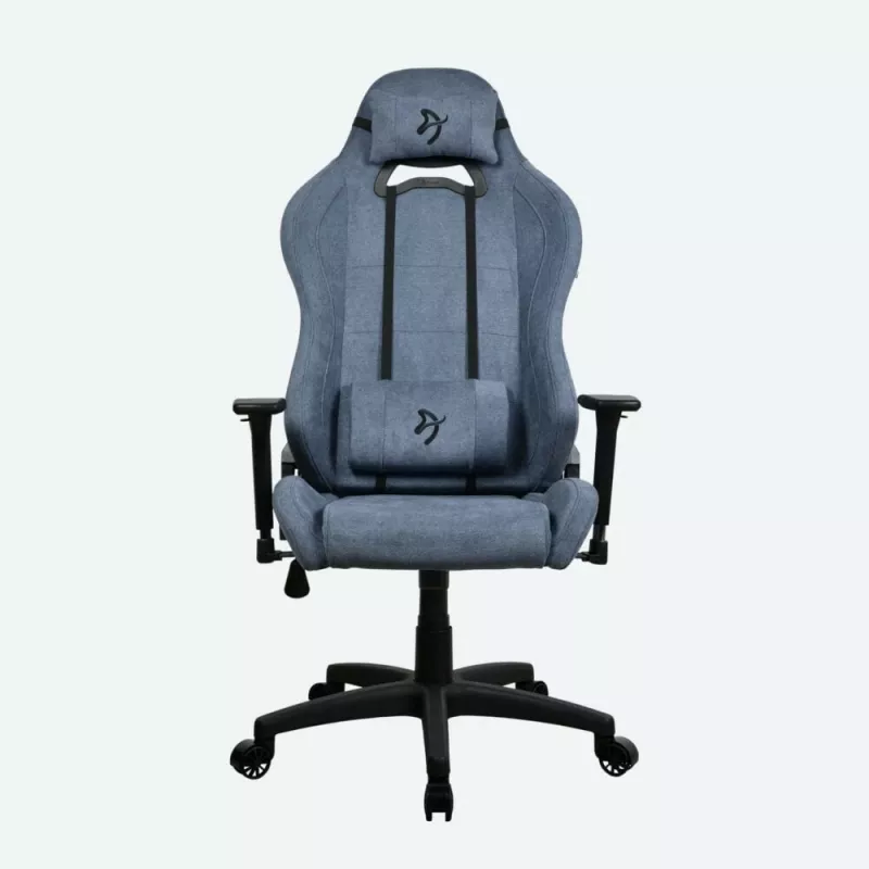 Spēļu krēsls Arozzi Torretta SoftFabric Blue – ergonomisks, regulējams augstums un roku balsti