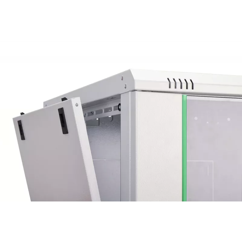Sienas stiprināms 19 collu skapis DIGITUS Dynamic-N DN-37106 — 9U, 600x600 mm, IP20, atslēgas slēdzene