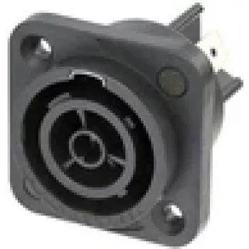 Neutrik NAC3FPX-TOP - Melns - poliamīds - Nerūsējošais tērauds - Varš - vara sakausējums - IP65 - 2,5 mm²