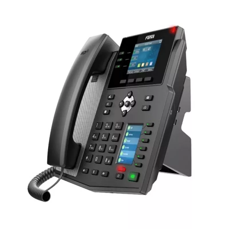 IP telefons Fanvil X4U Melns 12 līnijas LCD Wi-Fi vadu klausule