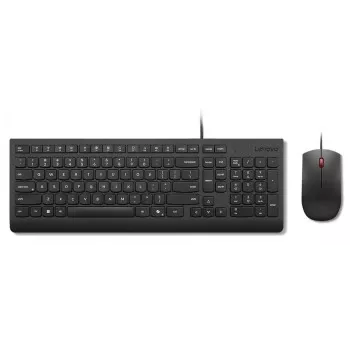 Vadu tastatūras un peles komplekts Lenovo Essential 4X31R64445 — USB vadu pilnizmēra tastatūra un vadu pele