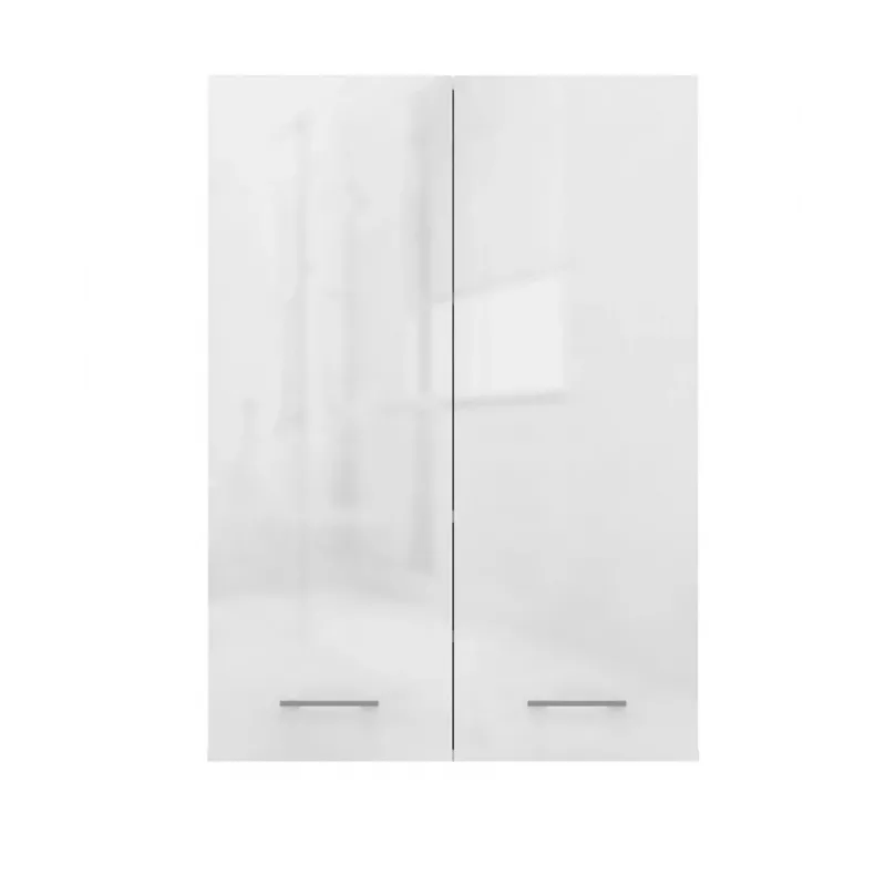 Topeshop POLA MINI DD baltā spīduma vannas istabas skapis Balts