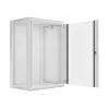 Lanberg sienas montāžas sadales skapis 19'' 18U 600x450mm pelēks (stikla durvis)