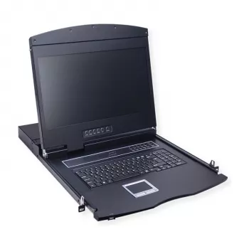 VALUE 19 collu LCD KVM konsole ar VGA, USB+PS/2, UK tastatūru