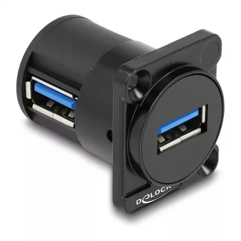 DeLOCK D-Type modulis USB 2.0 Type-A sievišķais uz sievišķo 90° leņķī