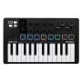 MIDI kontrolieris ARTURIA MiniLab 3 — 25 taustiņu kompakta USB MIDI tastatūra ar MIDI Out, daudzkrāsainiem fona apgaismojuma paliktņiem