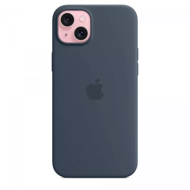 Apple iPhone 15 Plus Silikona Maciņš ar MagSafe - Storm Blue