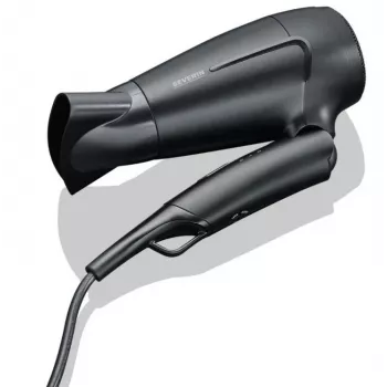 Fēns SEVERIN HT 0159 — 1600 W, divi spriegumi 110/220–240 V, 2 ātrumi, aukstā pūšana, 1,8 m vads, melns