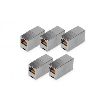 RJ45 modulārais savienotājs Digitus DN-93901-5 5 gabali, zeltīti kontakti, sudraba krāsa
