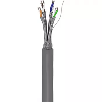 Wentronic Goobay CAT 6 tīkla kabelis, S/FTP (PiMF), pelēks, 305 m - CCA vara maisījums, AWG 23/1 (ciets), PVC (95696)