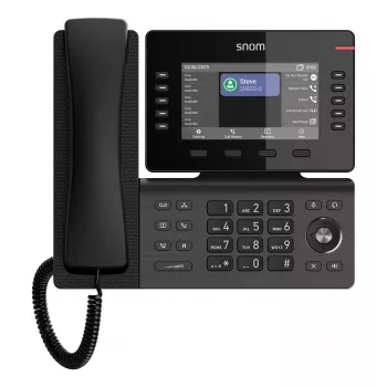 IP telefons Snom D815WB Melns — 5 collu IPS displejs, Gigabit Ethernet, Wi‑Fi 802.11n/ac, PoE, Bluetooth