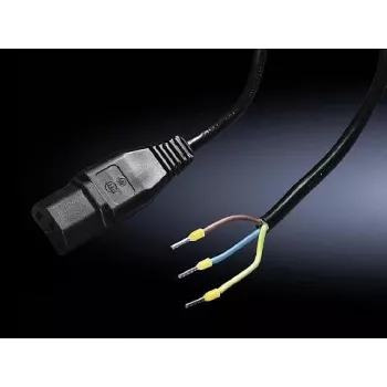 Strāvas kabelis Rittal SM IEC 60320 C13 līdz atvērtam galam, 1,5 m, modelis 6450.060