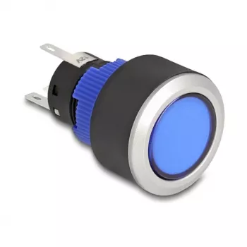 Pogas slēdzis DELOCK 22049, 22 mm, 5× lodēšanas spailes, paneļa montāža