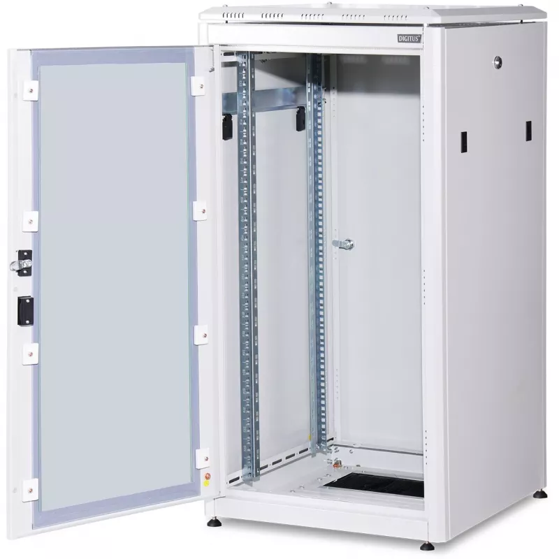 DIGITUS Professional Unique DN-19 22U-6/6-1 - Tīkla skapis - gaiši pelēks, RAL 7035 - 22U - 48,3 cm (19 inch)