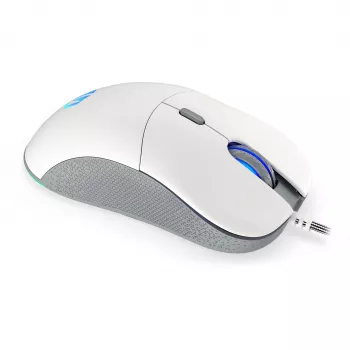 ENDORFY GEM Plus Onyx White gaming pele, labā roka, USB Type-C, optiskā, 19000 DPI