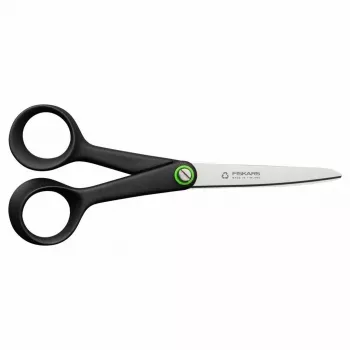 Fiskars 1074543 universālās šķēres, taisns griezums, melna, nerūsējošs tērauds