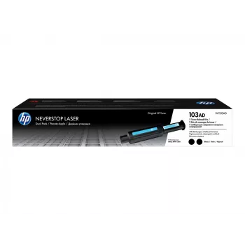 HP Original 103AD Neverstop Melnā Tonera Uzpildes Komplekts, Divu Tonera Kasetņu Komplekts