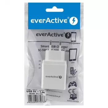 Everactive PHONE CHARGER 3X USB 3, 4A BALTS